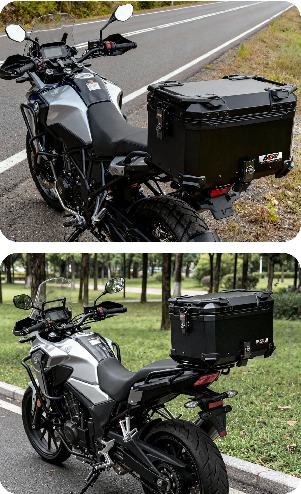 Motorcycle Mjw30L42L Side-Opening Quick-Release Aluminum Alloy Tail Box for Scooter and Electric Vehicle