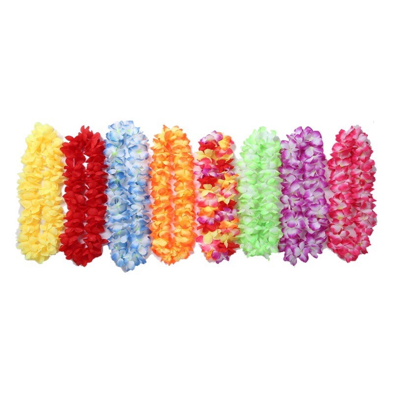 Collar hawaiano de flores (100cm) – para danzas/fiestas temáticas image 1