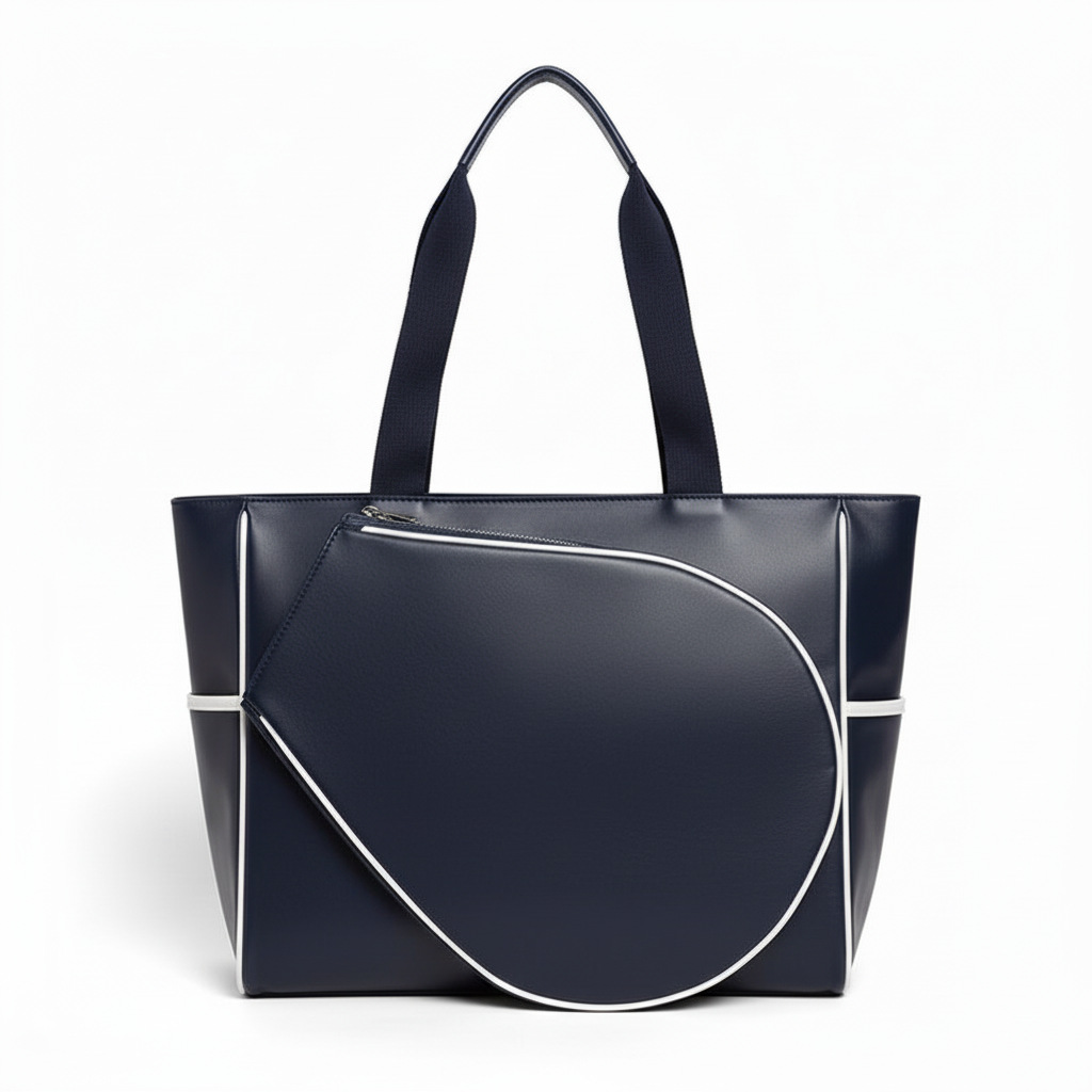 Bolsa de tenis de alto valor de piel pu mujer bolsa de fútbol deportiva al aire libre de gran capacidad de hombro doble bolsa de bádminton de hombro único image 3