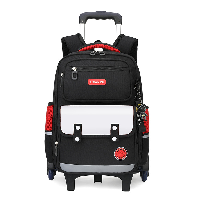 Nuevo estudiante de pescado natural mochila trolley Grado 3 a grado 6 niños y niñas estudiantes de secundaria descompresión de seis ruedas mochila de escalada