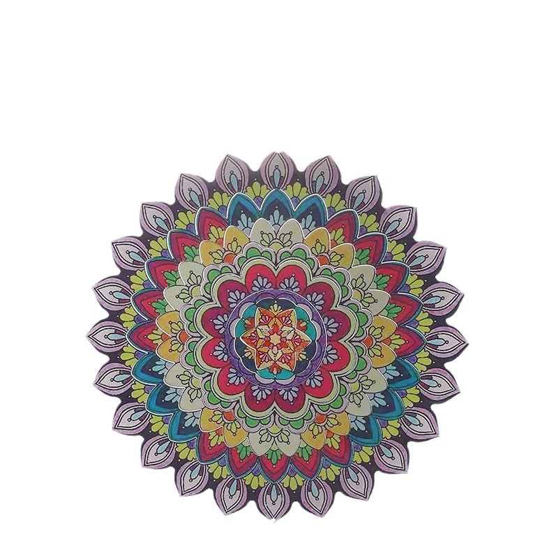 Amazon suministro directo de acero inoxidable viento tridimensional vuelta color Mandala girando carillones de viento patio decoración artesanía de metal