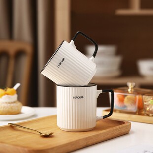 Japanese Vertical Stripesd Simple Mug Ceramic Home Drinking Cup Office Cup Creative Universal Coffee Cup Drinking Cup