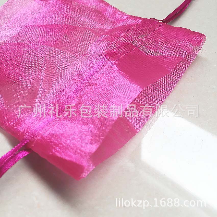 阿里雪纱礼品袋organza cloth bag独立站精品销售索绳袋small bag