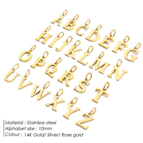 eManco New 26-Letter Pendant Couple Bracelet Necklace Name English Pendant DIY Accessory Wholesale