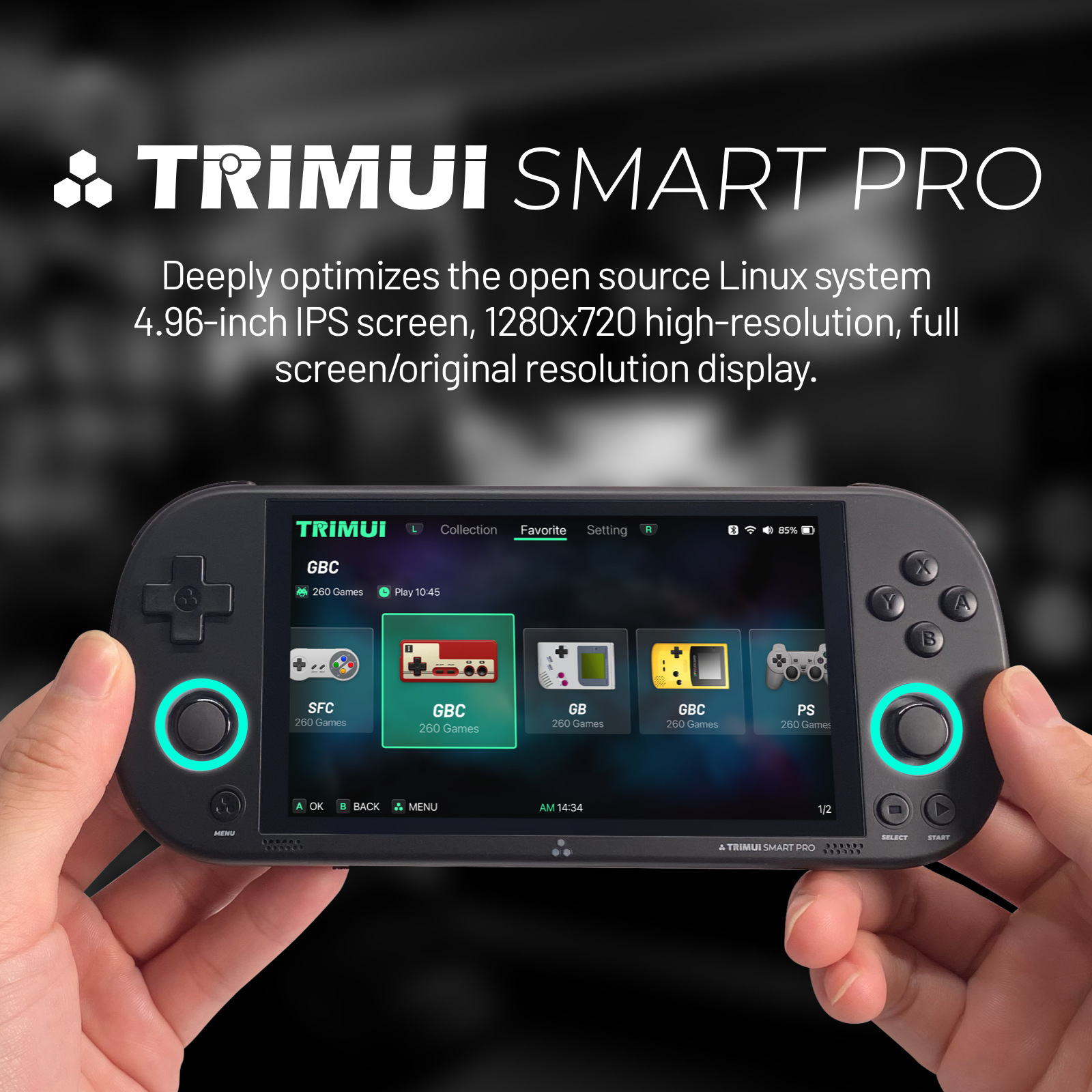 Cross-Border Trimui Smarpro Open Source Retro Game Console Open Source Handheld Childhood Nostalgia Gba Arcade Psp
