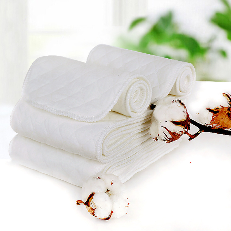 Cross-Border Newborn Baby Products Sunshine Chrysanthemum Six-Layer White Ecological Quilted Diaper Baby Diaper Washable Quick-Absorbent Batch