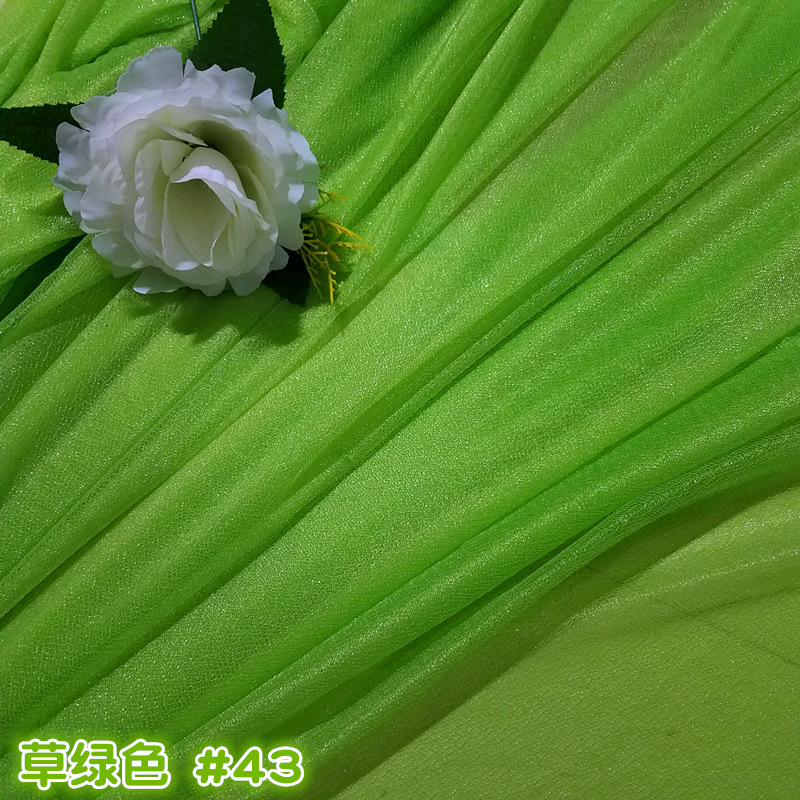 Tejido de gaza de belleza cortina de boda prop telón de fondo cortina de gaza de techo gaza de techo paleta tela de seda perlada