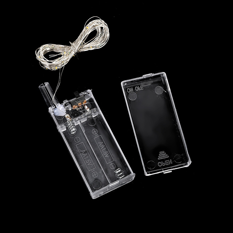 Nuevo conjunto de línea de luz de caja de batería de dos secciones ambiente romántico decoración de vacaciones creativo sorpresa confesión conjunto Accesorios