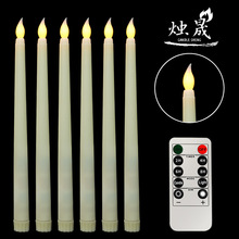 亚马逊跨境10键遥控长杆蜡烛 婚庆餐厅装饰LED电子蜡烛万圣节道具