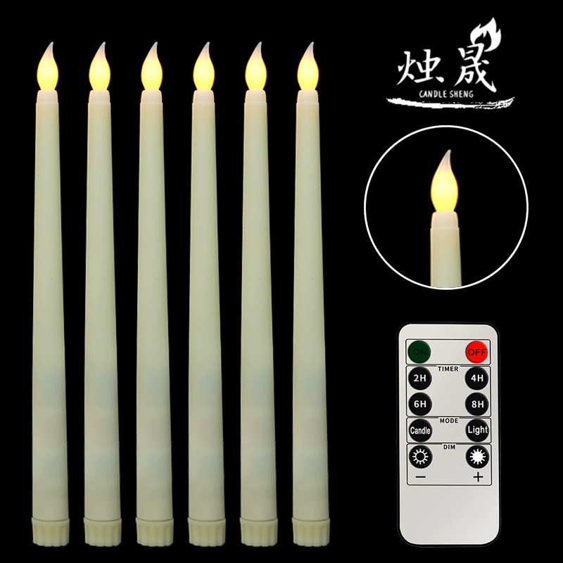 Amazon трансграничный 10 ключей пульт дистанционного управления длинный стержень Свеча Свадебный Ресторан украшение светодиодная Электронная свеча реквизит для Хэллоуина