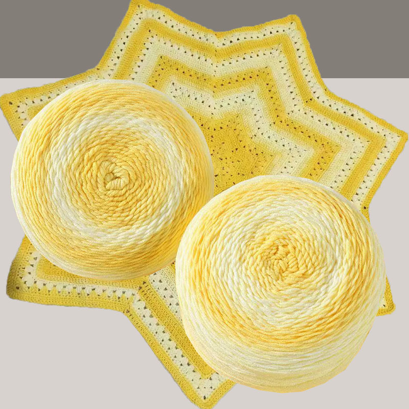 五股段然渐变线手工编织diy帽子围巾衣服手编长绒毛线材料包用线