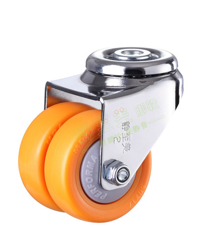 1.5 inch 2 inch hole top double row silent swivel caster load-bearing double wheel double bearing wheel with brake