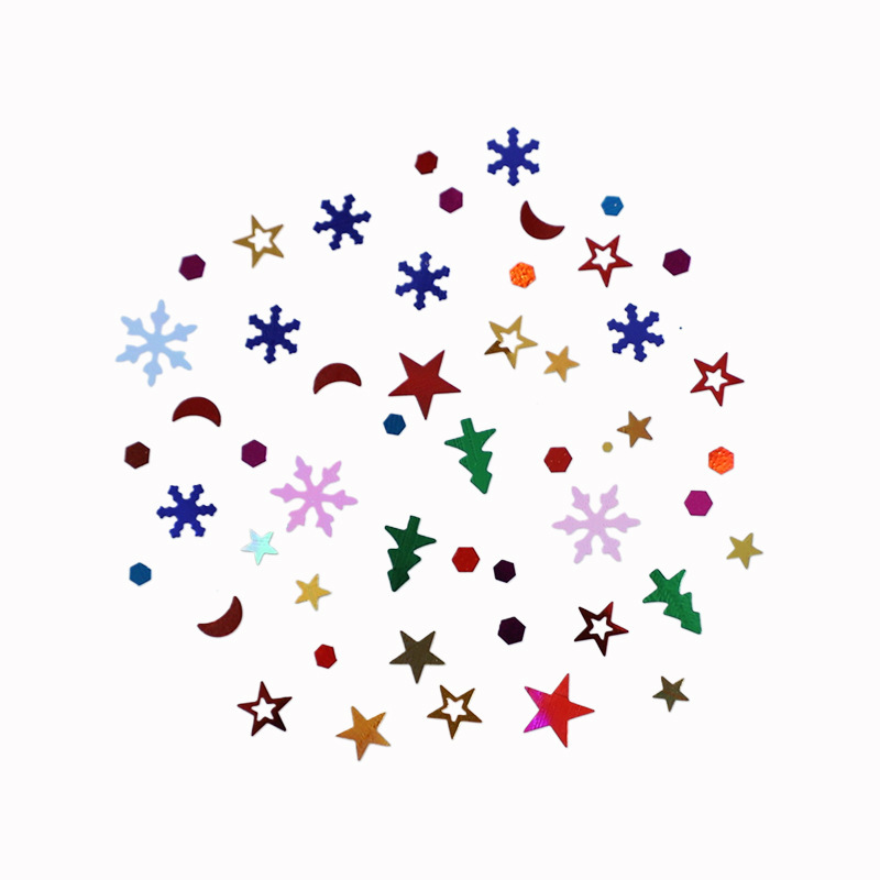 超薄型クリスマスミックスクリスマス雪だるまスノーフレークスパンコール薄い流砂グリッタークリスマスアイメイクグリッターネイルアートスパンコール|undefined