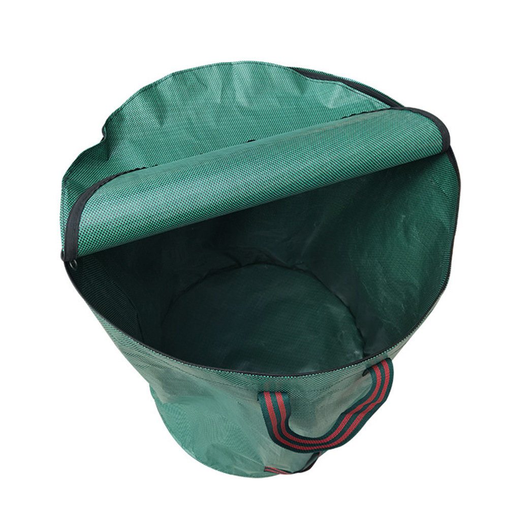 뚜껑이 달린 국경 간 아마존 정원 잎 수집 가방 정원 쓰레기 수집 가방 플립 탑 잎 보관 가방