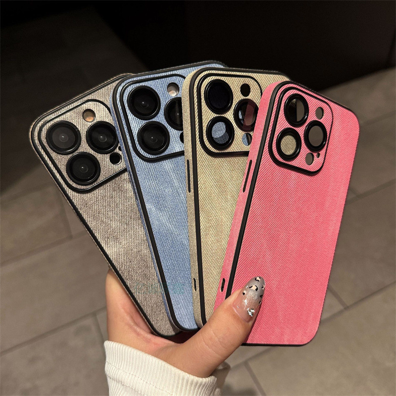 Side Sticker Denim Pattern Suitable for Iphone17Pro Mobile Phone Case Apple 16Pro Pure Color 15Pro with Lens Film 14P Side Sticker Denim Pattern Suitable for Iphone17Pro Mobile Phone Case Apple 16Pro Pure Color 15Pro with Lens Film 14P