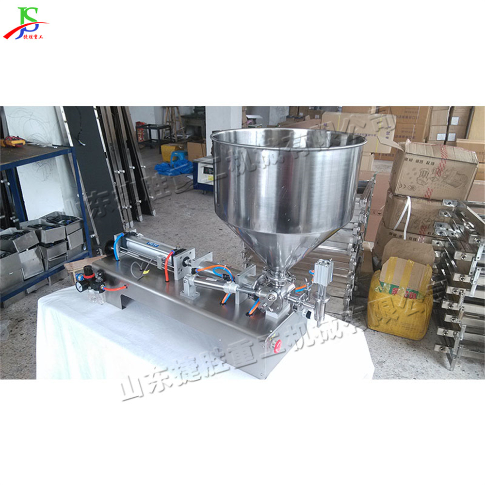 Máquina de llenado de pasta semiautomática pequeña máquina de enlatado de salsa de fábrica de alimentos equipo de embotellado de acero inoxidable para cosméticos