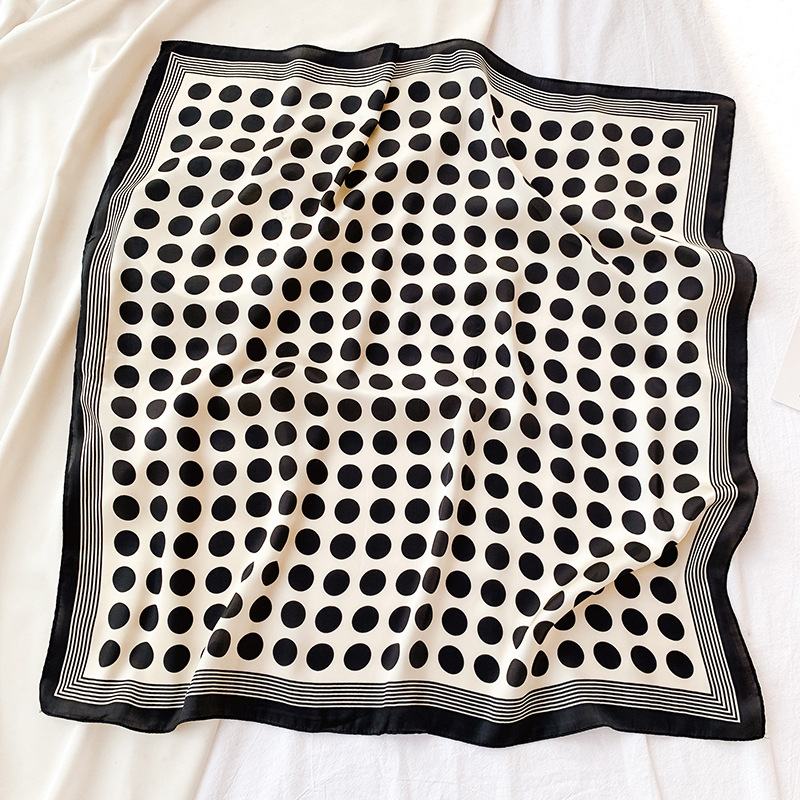 50g Weight Silk Scarf Classification Daily, Street Occasion Polyester Material Polka Dots Pattern Spring&Summer Season Women's Gender Elegant, Basic, Simple Style Style Women's Elegant Basic Simple Style Polka Dots Polyester Silk Scarf 15