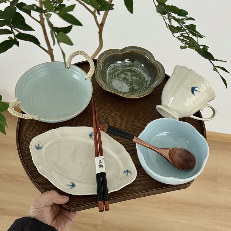 漫生活老板娘 燕语春晴 早餐碗盘套餐餐具套装一人用一人食下午茶|undefined