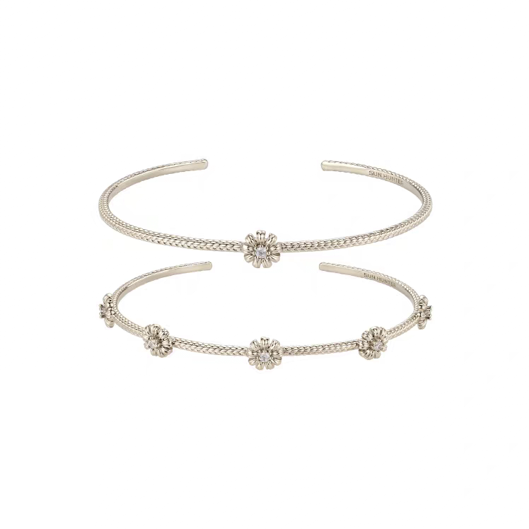 Three Horizontal Jewelry's Same Style "Garden" Daisy Braided Bracelet for Women, Vintage Design Bracelet, Commuter Jewelry Three Horizontal Jewelry's Same Style "Garden" Daisy Braided Bracelet for Women, Vintage Design Bracelet, Commuter Jewelry