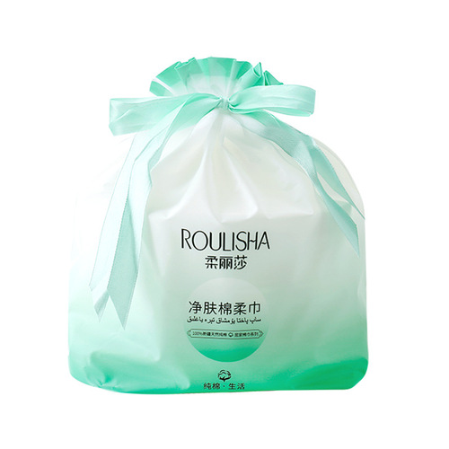 Rou Lisa disposable face washcloth large roll pure cotton thickened lint-free beauty salon face washcloth face towel