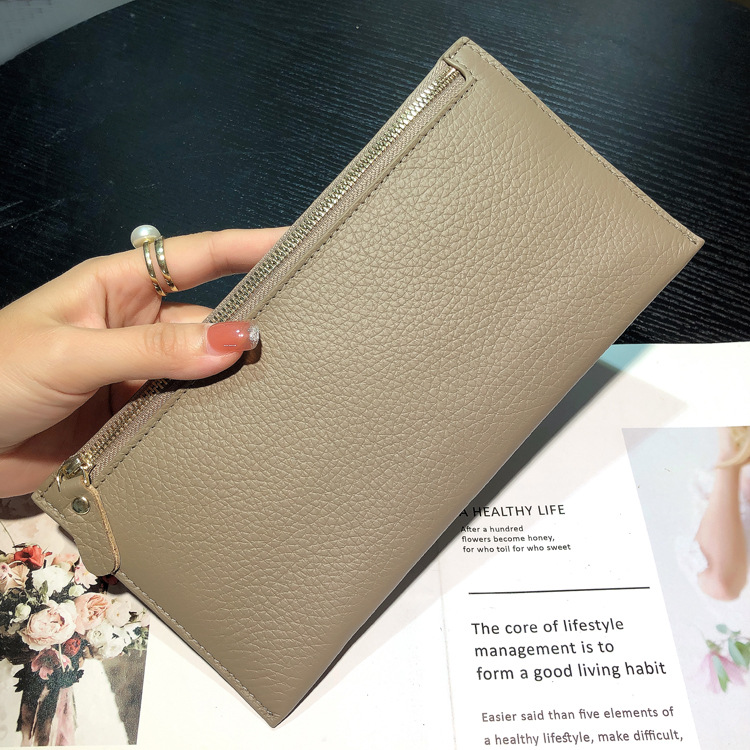 Genuine Leather Long Wallet For Women With Multiple Card Slots_voghion.com