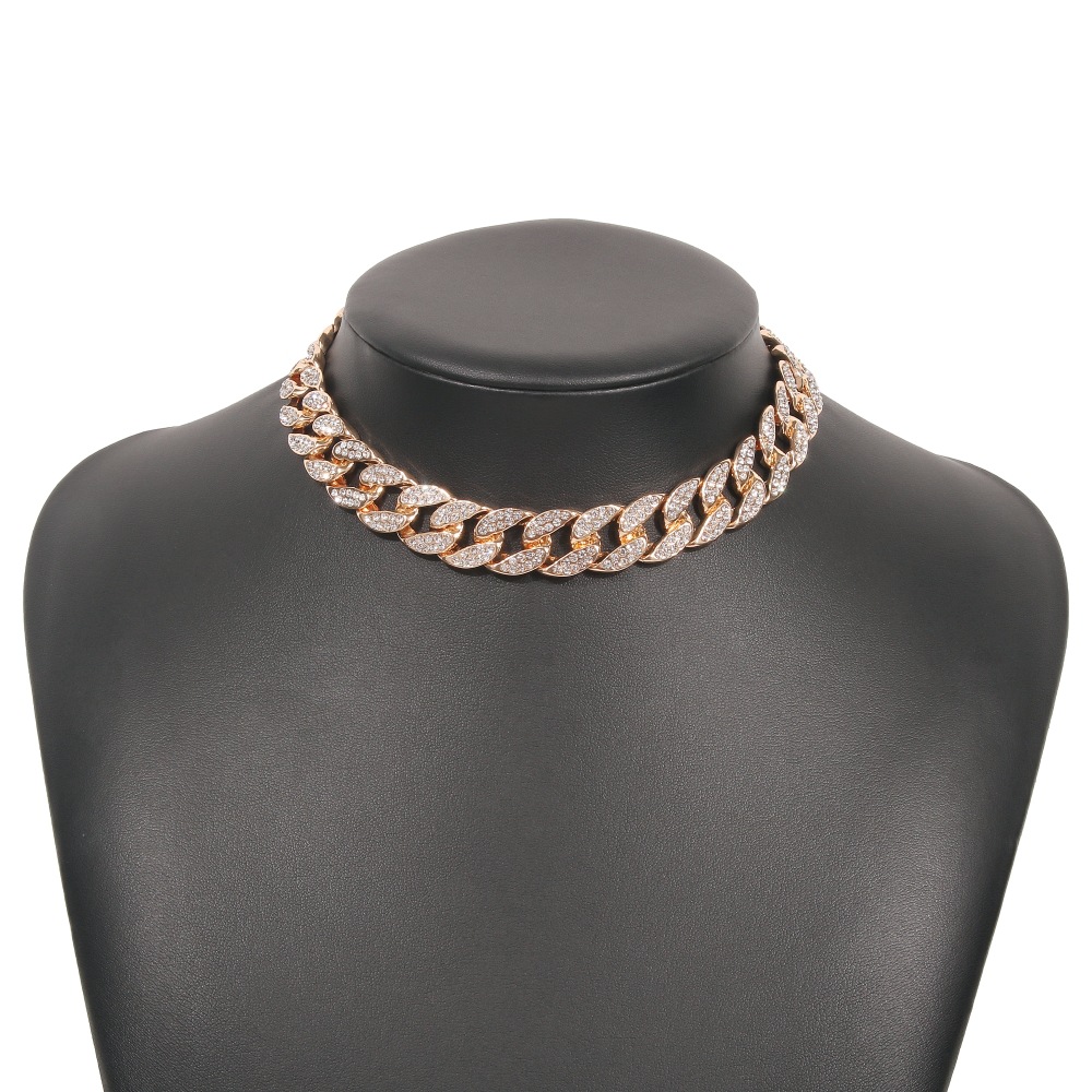 N8880 European and American Internet Hot Exaggerated Necklace Female Temperament and Fully-Jewelled 