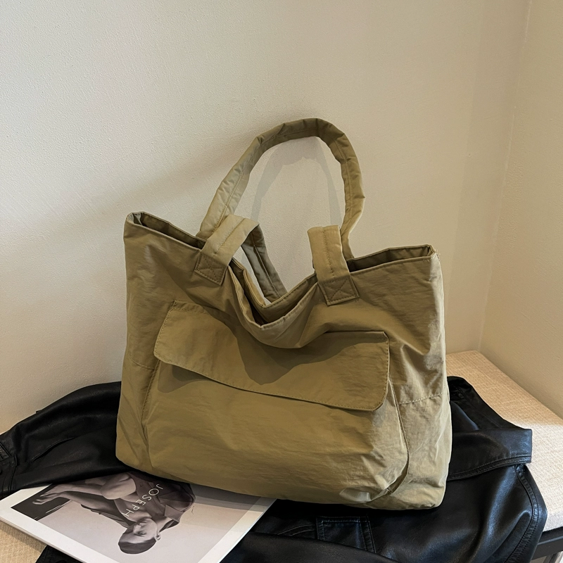 Корейская простая и модная сумка через плечо, легкая, водоотталкивающая, складная сумка для поездок на работу, портативная повседневная женская сумка