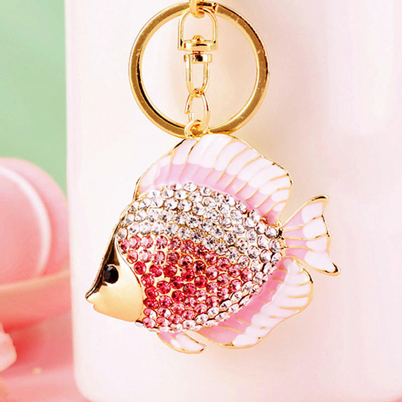 49g Weight Lobster Trigger Clasp Closure Clasp Closure Type Rhinestones Inlay Material Keychain Classification 1 Piece Quantity Daily Occasion Zinc alloy Material Fish Pattern Unisex Gender Plating, Diamond Design Cute Style 1 Piece Cute Fish Zinc Alloy Plating Diamond Rhinestones Unisex Lobster Trigger Clasp Closure Keychain 4