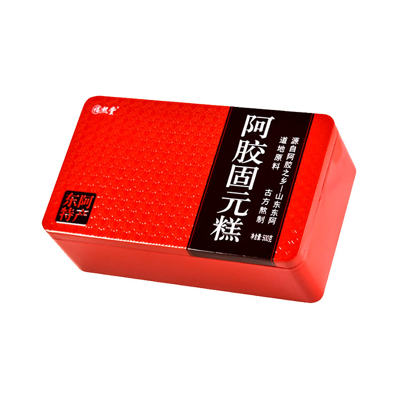 即食阿胶枣固元糕500克一盒山东东阿原产驴皮胶块片固元膏