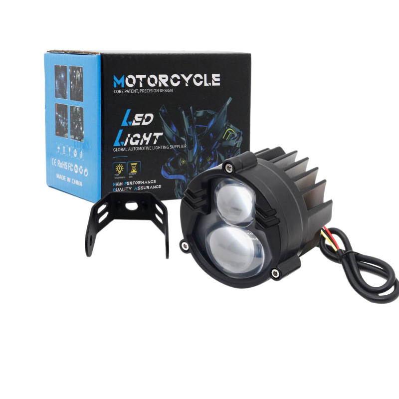 Nuevo todoterreno de 3 pulgadas amarillo y blanco bicolor motocicleta LED lámpara de automóvil LED lámpara de niebla del automóvil