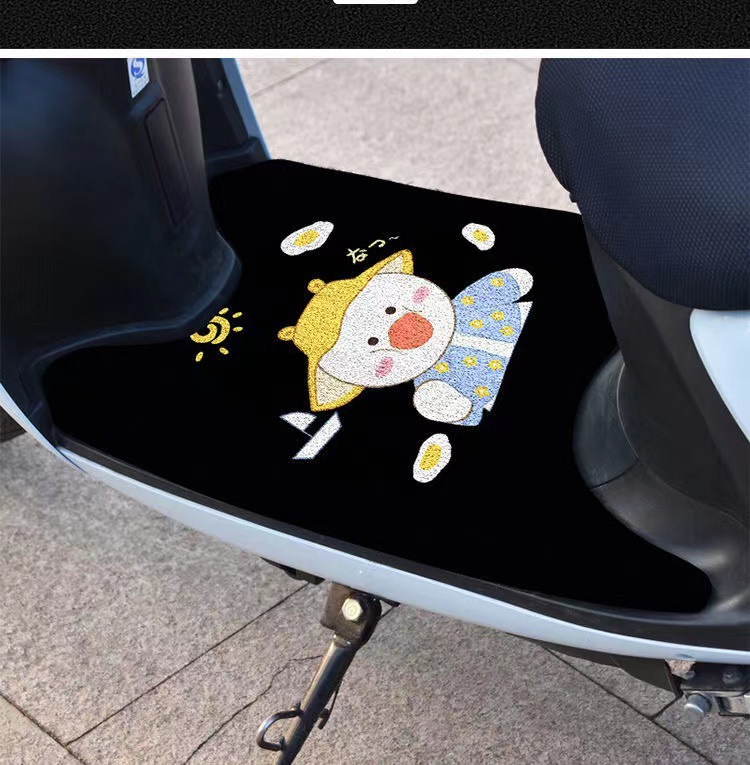 Household Motorcycle Foot Mats Can Be Cut into Electric Vehicle Anti-Slip Mats, Special-Shaped Dust-Removing Foot Mats, Simple Wire Ring Floor Mats