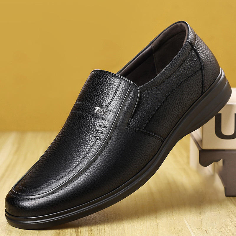 Herren Freizeitschuhe Aus Leder Mit Weicher Sohle Für Senioren_voghion.com