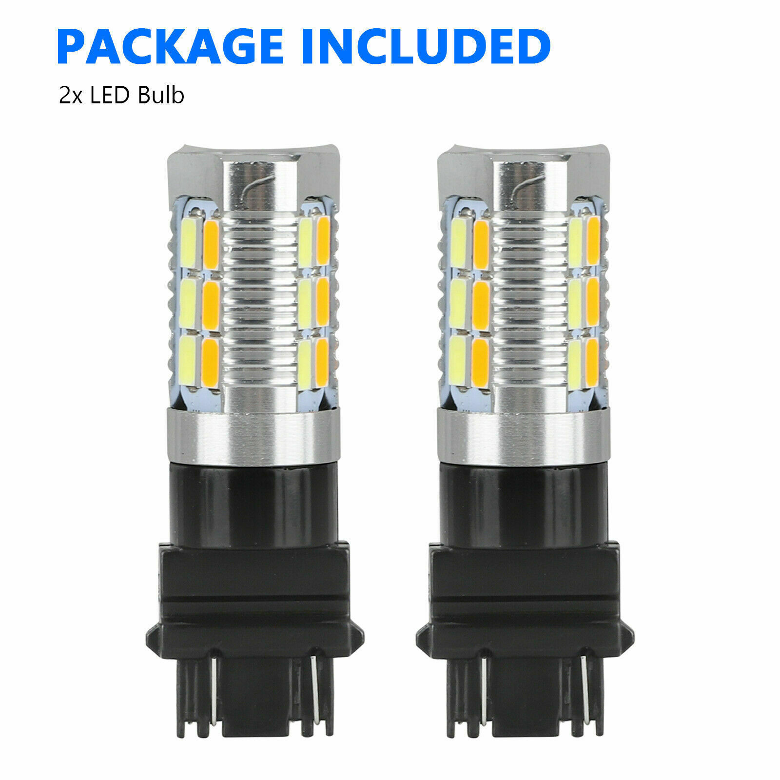 Lámpara de freno LED del automóvil 3157 luz de dirección 22SMD blanco amarillo bicolor luz diurna T25 3157 5630 luz trasera image 6