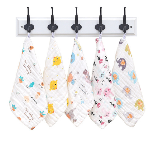 Small square pure cotton gauze face towels for newborns, small towels for children, spit-up towels, quick-drying handkerchiefs