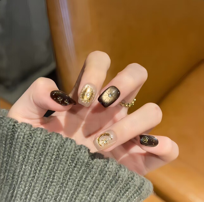 [Secret Language Astrolabe] Purely Handmade Wearable Nails, Exotic Style Series of Manicure, High-End, Accessible Luxury and Personalized Nail Patches