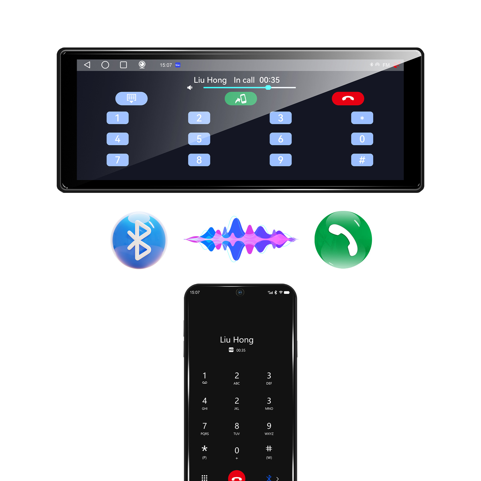 10.26inch Carplay Portable Screen Smart Car Navigation Player Hd Reversing Image Car Recorder