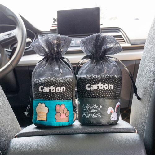 Manufacturer supplies car-mounted bamboo charcoal bag activated carbon to remove formaldehyde and deodorize nano mineral crystal household cartoon charcoal bag 300g