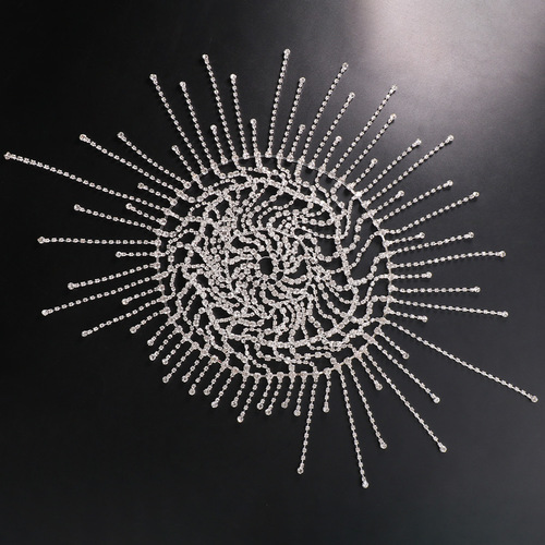 Alibaba.com New Product Diamond Flowing Hair Accessory Nightclub Stage Performance Water Diamond Hair Net Accessory European and American Hair Chain