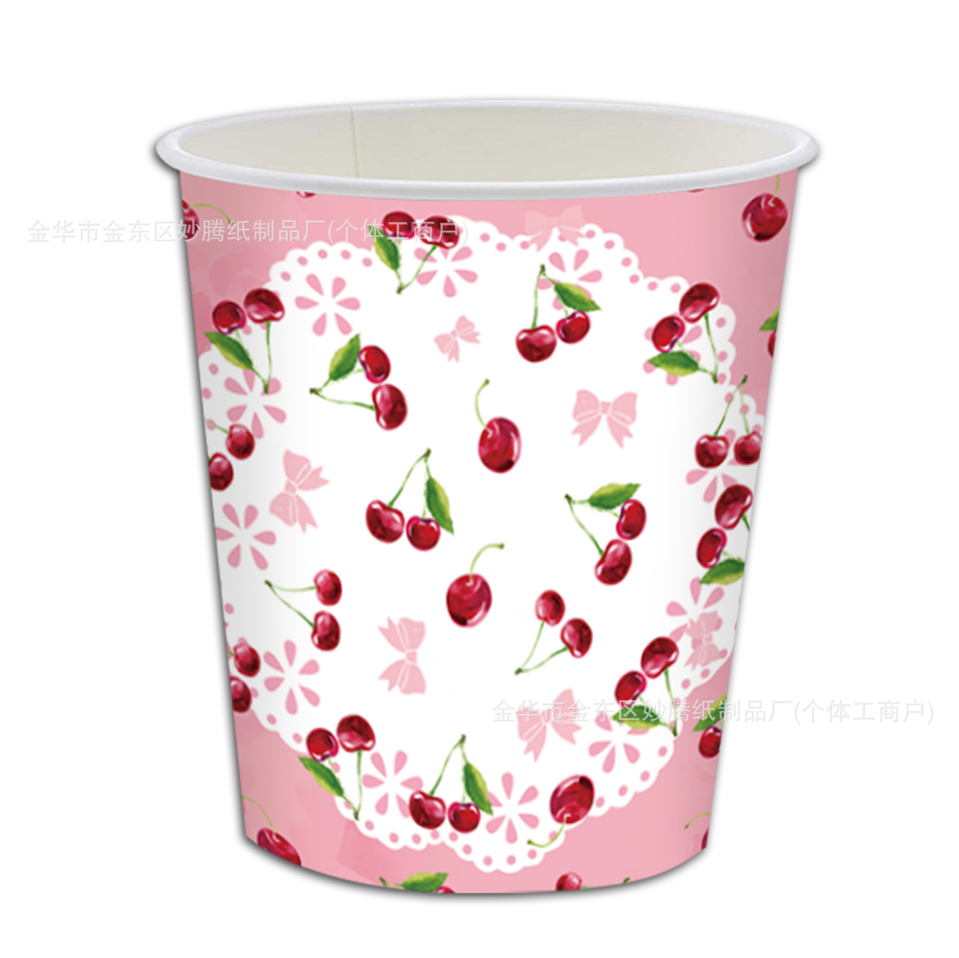 Fiesta de fruta de cereza arco rosa, cena familiar, cubiertos, tazas de papel, toallas, set de bandeja desechable