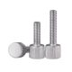 304 Stainless Steel Single Head Knurled Hand Screw Small Flat Head Vertical Pattern Hand Twist Chassis Screw Adjusting Bolt M2-M6