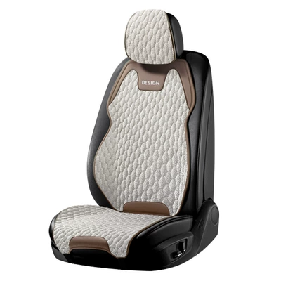 Seat cushion, seat cover: Seat Cushions, Leather and Linen - warm-rice-front-row-single-seat-split-head-saddle-pad-gaomi-chun-ma