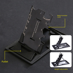 Mobile Multi-functional Stand, Foldable, Stainless Steel Tool Card Bottle Opener, Gift, Shrinkable, Logo Printable