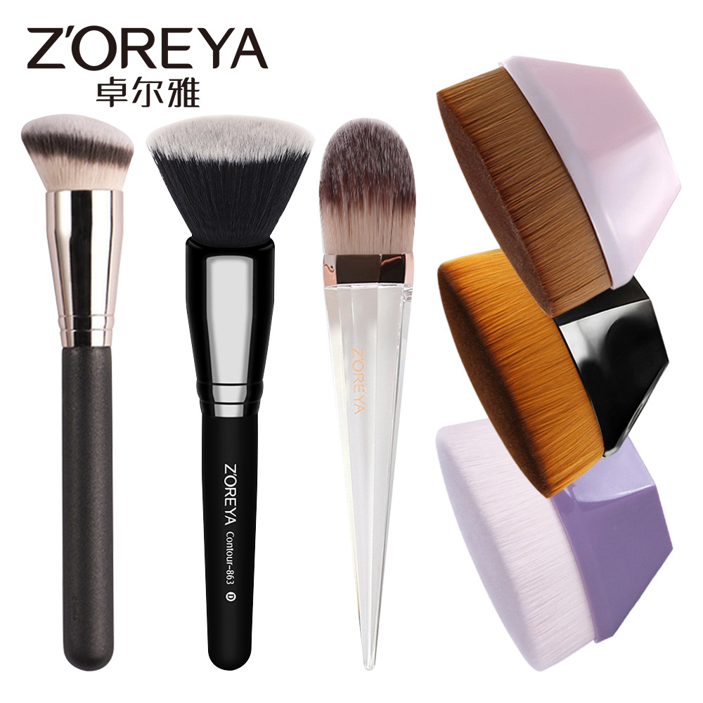 Zhuolya N ° 55 caja de almacenamiento de cepillo de maquillaje niñas portátil herramientas de maquillaje rubor cepillo de Fundación sin fisuras cepillo mágico