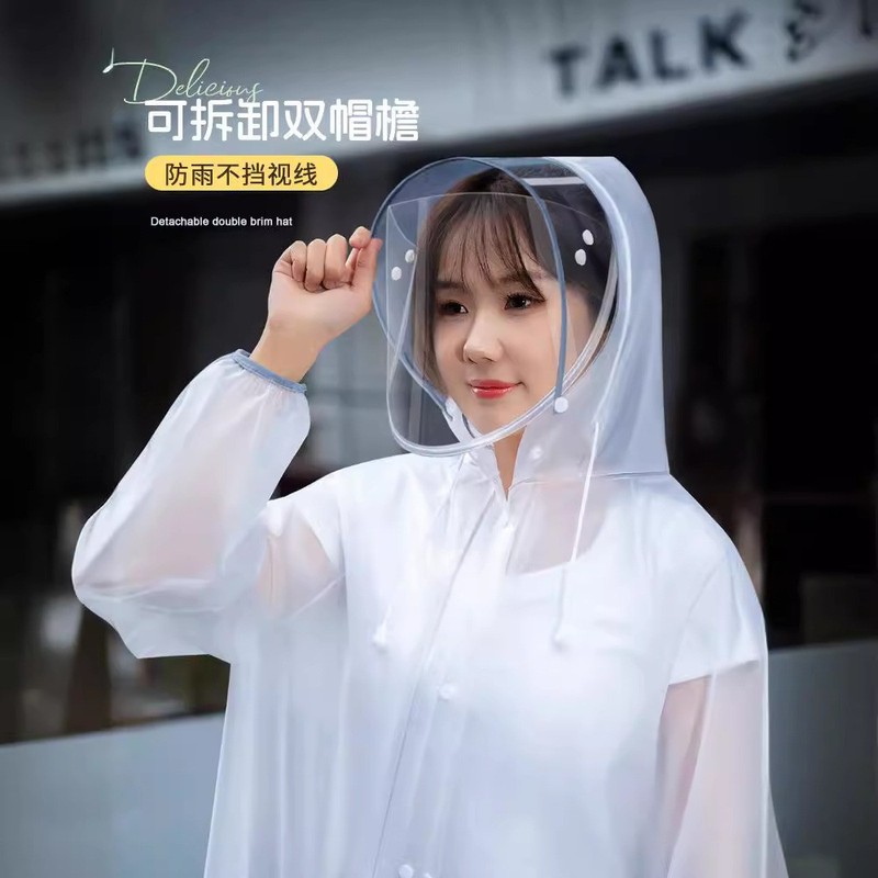 eva加厚雨衣长款全身女防暴雨一体式男成人电动车户外雨披学生|undefined