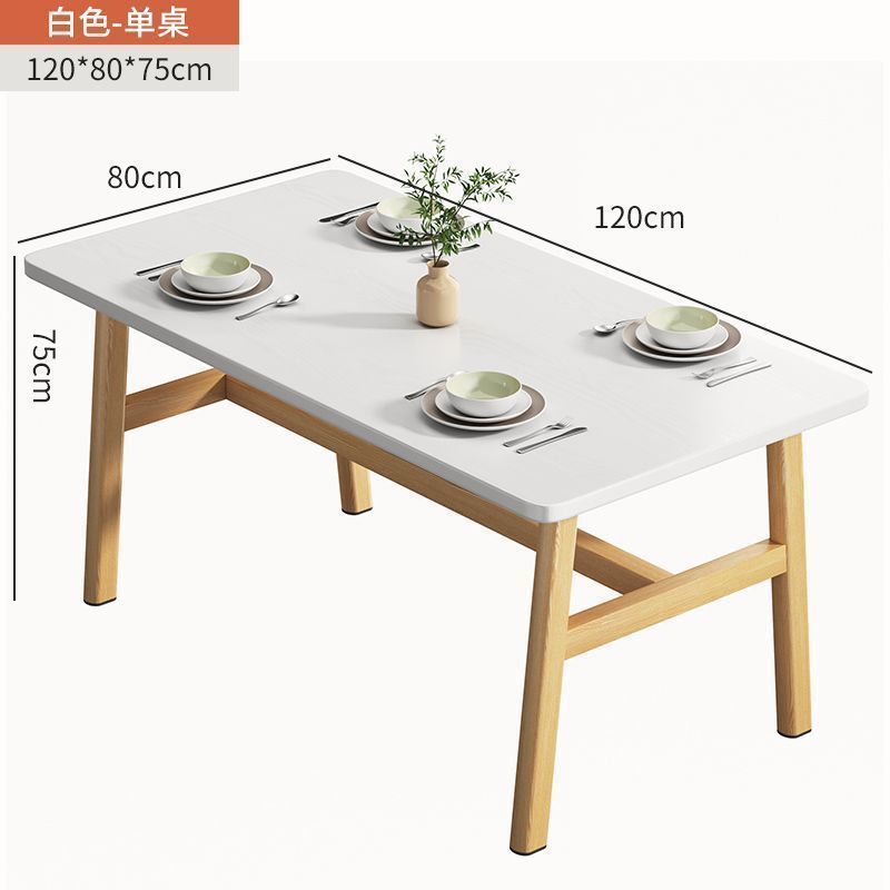 Mesa de comedor nórdica, apartamento pequeño, casa de alquiler moderna y sencilla, mesa de arroz, juego de mesa y silla rectangular de lujo ligero, simple