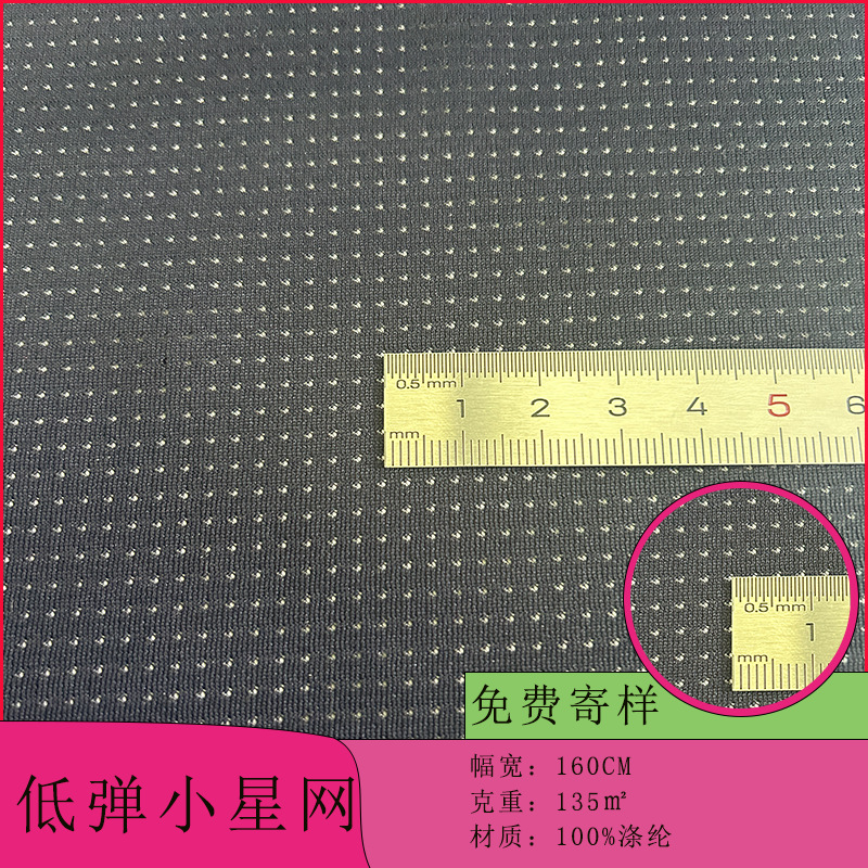 厂家供应 低弹小星网眼布涤纶小星网洞布 运动服夹克衫内衬里布