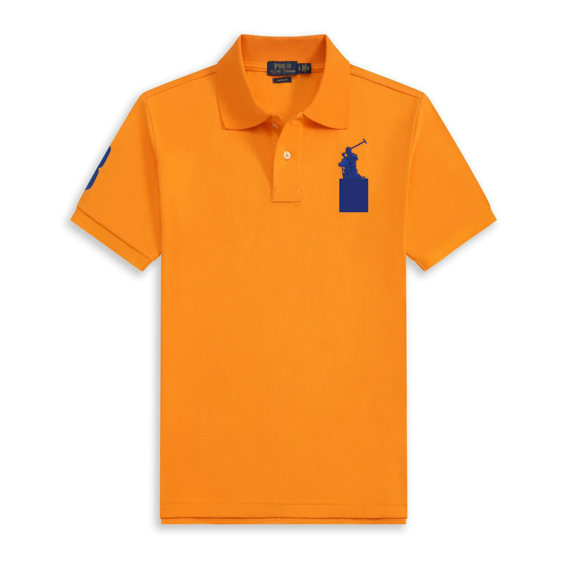 Поло футболка с коротким рукавом (POLO), вышивка, летний трикотаж, размеры XS–3XL