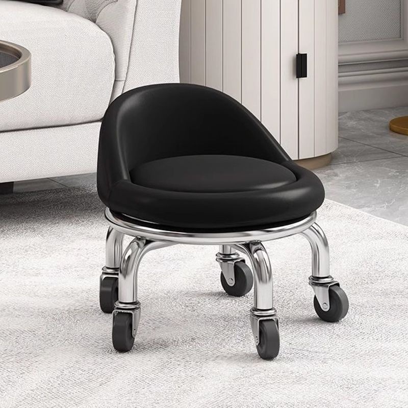 Rolling Stool for Home Use, Small Chair with Wheels for Cleaning Floors, Children's Walking Stool, Movable Small Stool, Shoe-Changing Stool with Wheels