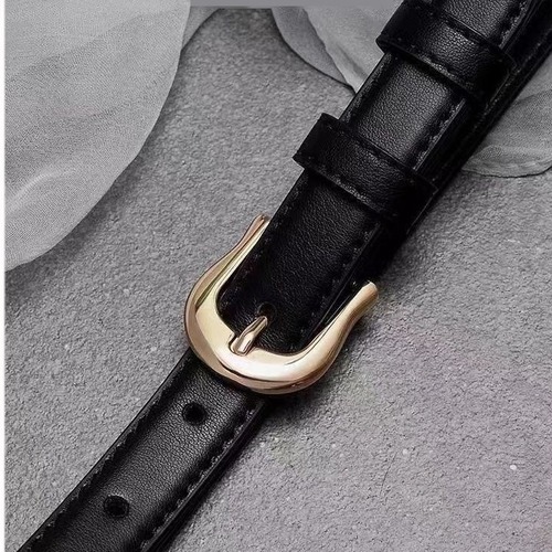 Women's Belt with Pin Buckle: Stylish, Versatile, Thin Waistband—A Niche Choice for Dressing Up or Casual Looks, Perfect for Skirts and Casual Pants