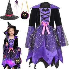 2025 新しいハロウィンコスチュームヨーロッパとアメリカの子供のコスプレアニメコスチューム魔女発光コスプレ衣装